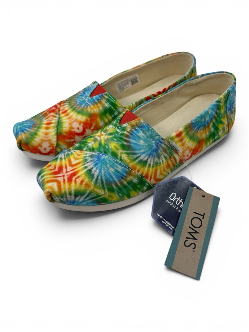 NWT TOMS Alpargata Tie Dye Canvas Slip On Shoes Size 7.5